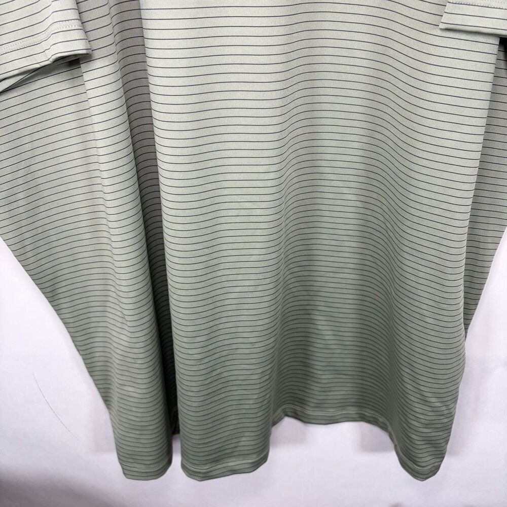 Under Armour The Performance Polo Golf Shirt Mens 3XLT Green Navy Striped - Picture 12 of 12